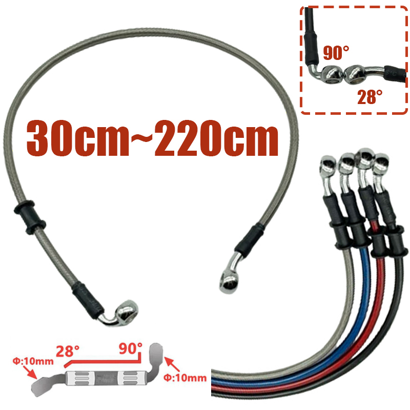 Silver 30cm To 220cm 28°-90° 1 - Motorcycle Brake Cable review and price